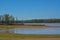 Beautiful park view of Enid Lake in George Payne Cossar State Park at Oakland, Yalobusha County, Mississippi