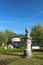 Beautiful parks and gardens - ornamental statue, hedges and flower beds at historical garden of the castle Cerveny kamen