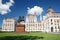 Beautiful Parliament building and equestrian statue of Francis I