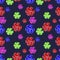 Beautiful party seamless pattern of watercolor bright colorful bows