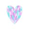 Beautiful pastel paint heart shape.