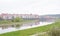 Beautiful pastel view on the Warta river, Ostrow Tumski, Poznan