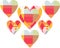 Beautiful patchwork hearts. Cute vector illustration
