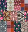 Beautiful patchwork pattern with paisley and flowers