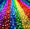 Beautiful path of jewels forming a rainbow gay pride style.