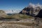 Beautiful pathway among the Alps & x28;dolomites, Italy& x29;