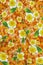 Beautiful pattern flowers on batik fablic