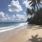 Beautiful and peaceful beach view ai generated image