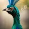 Beautiful peacock illustration - ai generated image