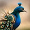 Beautiful peacock illustration - ai generated image