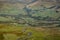 Beautiful Peak District countryside, Edale valley seen from Mam Tor