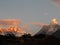 Beautiful peak of Himalayas morning sunrise view, Khumbu, Nepal