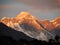 Beautiful peak of Himalayas morning sunrise view, Khumbu, Nepal