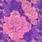 Beautiful peony seamless pattern design. illustration.