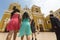 Beautiful Peruvian women during a church ceremony, Trujillo - Pe