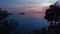 Beautiful Philippines Sunset & Filipino Speedboat On Calm Sea Malapascua Island