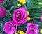 Beautiful photo awesome flowers bouquet.  Pink, violet rose flowers