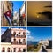 Beautiful photo collage from Havana in Cuba