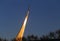 Beautiful photo of the rocket monument at VDNH in Moscow
