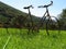 Beautiful photo of a rusty old bicycle and abused