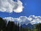 Beautiful photogenic clouds over the Iberig region and slopes of the Schwyz Alps mountain massif, Oberiberg - Canton of Schwyz