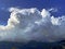 Beautiful photogenic clouds over Lake Brienz Brienzersee and the surrounding alpine peaks - Canton of Bern, Switzerland