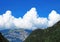 Beautiful photogenic clouds over Lake Brienz Brienzersee and the surrounding alpine peaks - Canton of Bern, Switzerland