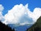 Beautiful photogenic clouds over Lake Brienz Brienzersee and the surrounding alpine peaks - Canton of Bern, Switzerland