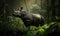 A beautiful photograph of a Javan Rhino