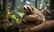 A beautiful photograph of The Pygmy Three-toed Sloth