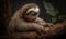 A beautiful photograph of The Pygmy Three-toed Sloth