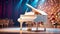 Beautiful piano concert hall luxury music art white classic luxury scene