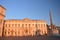 Beautiful Piazza del Quirinale in sunset light in Rome, Italy