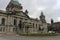 Beautiful picture of city hall in Belfast Northern Ireland, with a gloomy sky and dark clouds