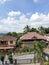 Beautiful picture of the clouds with the house