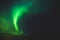 Beautiful picture of massive multicolored green vibrant Aurora Borealis, Aurora Polaris, also know as Northern Lights in Norway