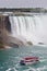 Beautiful picture with a ship and amazing Niagara waterfall