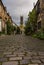 The beautiful picturesque cobbled street of Circus Lane, only a couple of minutes walk away from Edinburgh City center, Scotland