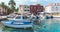 Beautiful picturesque waterfront view of a small town of Sutivan on the island of Brac. Old and new houses on the sea in the