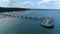 Beautiful Pier Beach Kolobrzeg Molo Plaza Aerial View Poland