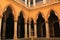 Beautiful pillars and arches in the palace of bangalore.