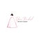 Beautiful Pink Bridal Gown Boutique Logo, Wedding Dresses Logo, Sign, Icon, Mannequin, Fashion, Beautiful Bride, Vector Design