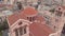 Beautiful Pink Cathedral of Virgin Mary Pantanassis in Limassol, Cyprus - Aerial drone 4k