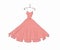 Beautiful pink dress fashion my style vector