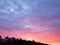 Beautiful pink and purple clouds during sunrise