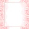 Beautiful Pink Rose Banner Card Border - Rosa isolated on White Background. Valentine Day. Vector Illustration