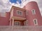 Beautiful pink villa at the Algarve coast of Portugal