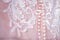 Beautiful pink wedding dress details