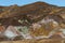 Beautiful place, famous touristic destination, a palette of colors. Artist Palette, Black Mountains, Death Valley, CA