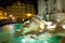 A beautiful place in Rome - the romantic Fountain of Trevi illuminated in the night